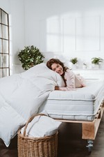 Bettdecke superwarm Sonderangebot warme Daunendecke 155x220 cm 1500g Daunen warm