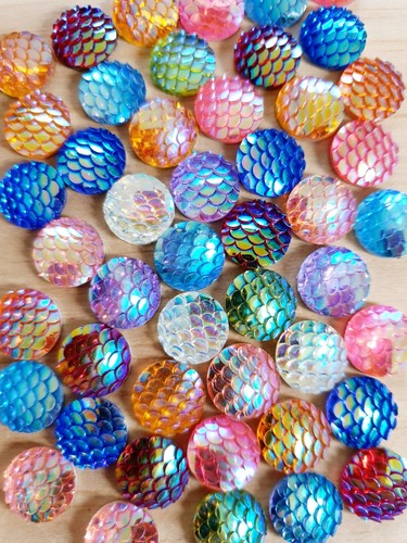 Glitzer schuppen cabochons - schuppen,