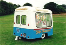 alter Anhänger Eiswagen Oldtimer Foto ca. 10 x 15cm Sammlungsauflösung - hd5659j