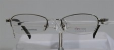 OXYDO X 135 Silber HalbRand Edelstahl Damen Brille Brillengestell Eyeglasses NEU