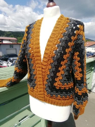 Häkeljacke hexagon cardigan - häkeljacke,