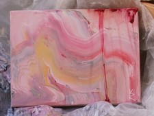 Kleine abstrakte Acrylmalerei