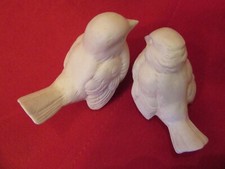 2 Porzellan Goebelfiguren Bisquitbrand Spatz Vogel Goebel weis