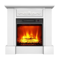 2000W Elektrokamin Kamin LED-Flammeneffekt mit Fernbedienung Timer & Holzrahmen