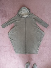 lagenlook Kleid O-Form grau
