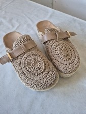 Graceland Clogs Espadrille-Stil, Grobstrick, Größe 39, Natur Beige Sommerschuhe