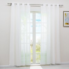 2er Gardinen Stores Streifen