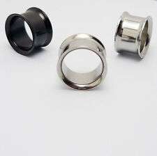 kurze Flesh Tunnel Stahl Ohr Plug Piercing Flared Edelstahl Tube Länge 8,5 mm