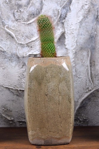 Vase länglich shabby style - 1x,