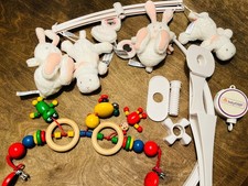 Babyspielzeug Paket Set Baby Rasseln Holzspielzeug Mobile Fehn Kinderwagen Kette