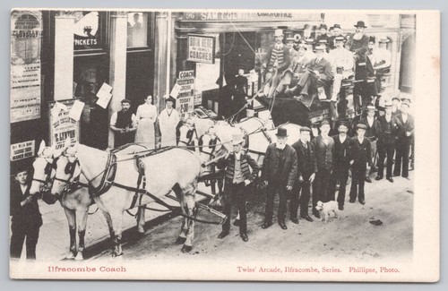 Ilfracombe coach straßenszene - ilfracombe,