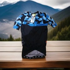 Profi Rarsport Trikot Bioracer Fahrrad Shirt M Herren Blau Camo Vintage