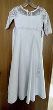 Kommunionkleid Lilly Brautmoden Reinweiss bodenlang Größe  134