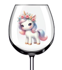 12x Aquarell Cartoon Einhorn