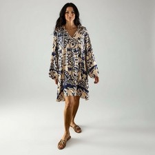 Tunika Bluse Kleid Shirt Beige