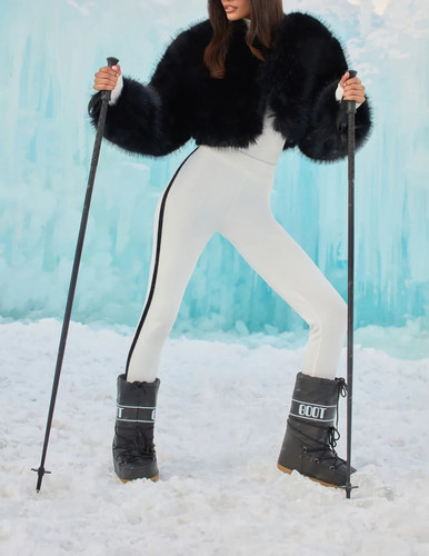 Luxus glam jacke kunstpelz - jacke,