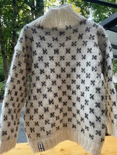 Island Norweger Pullover 100% Schafwolle beige Damen Herren Handmade