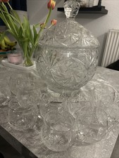 Bowle Set Bleikristall mit 10