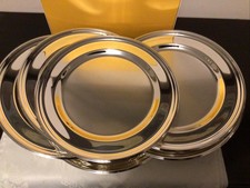 Satz Platzteller Perlrand für 6 Personen 29 cm schwere Qualität versilbert