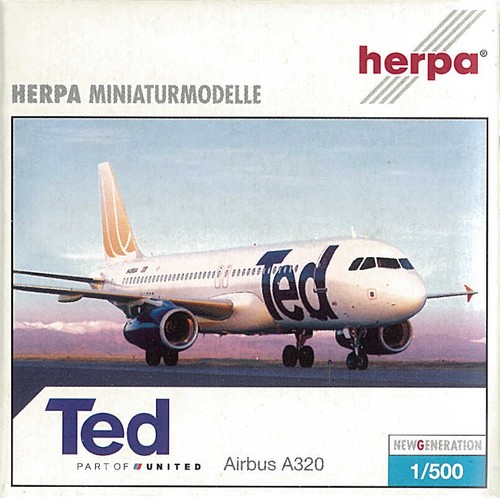 Airbus a320 ted n495ua herpa - a320,