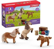 Schleich 41432 Mini Shetty Familie, ab 5 Jahren, HORSE CLUB - Spielset, 8 Teile