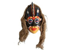 Wandmaske Holz Wanddekoration