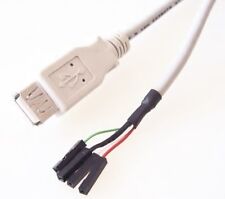 USB 2.0 A-Buchse Adapter-Kabel Verbinder Pfostenanschluss 4-pin 0,4m PC intern