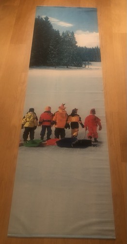 Werbebanner textil wintermotiv - werbebanner,