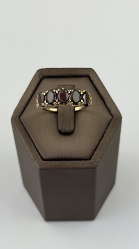 Granat ring gold vintage - ring,