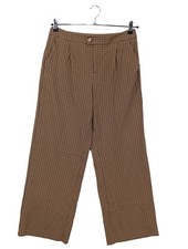 S.OLIVER Bundfaltenhose Damen Hose Gr. DE 38 braun-wollweiß-schwarz Casual-Look