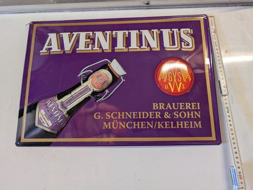 Aventinus bier blechschild - aventinus,