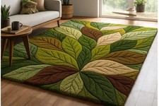 Handgetufteter Blatt Design