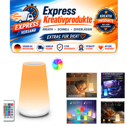 Nachttischlampe touch dimmbar - nachttischlampe,