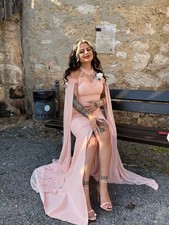 Schickes Kleid für Besondere Anlässe grS-M Neu Ohne Etikett mit Spitze Rosa