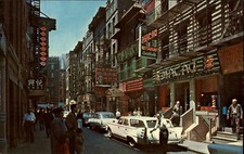 NEW YORK CITY Chinatown Street View US Post-Card USA Amerika ~1970/75 Postkarte