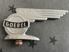 Fahrrad Moped Schutzblechfigur Emblem Reiter Steuerkopfschild | GOEBEL 1950