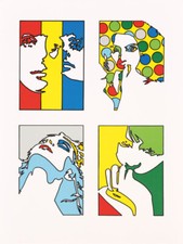 Werner Berges: Fünf Köpfe, 2016, Originalgrafik handsigniert und nummeriert