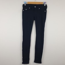 True Religion Julie Jeggings Damen W26 L30 Schwarz Slim Skinny Stretch