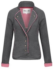 Hailys Damen Sweat Jacke Trachtenjacke Blazer Oktoberfest Damenjacke Lo44tti