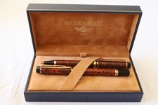Waterman "Ideal" Füller und Kugelschreiber red ripple / rot schwarz