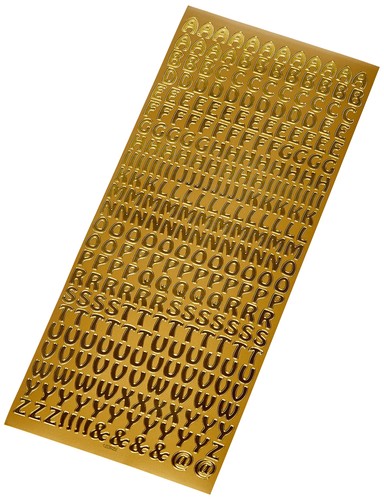 Aufkleber großbuchstaben gold - aufkleber,