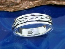 Zopfmuster Drehring 925 Silber