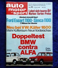 AMS 16/1970 BMW 2002 vs Alfa