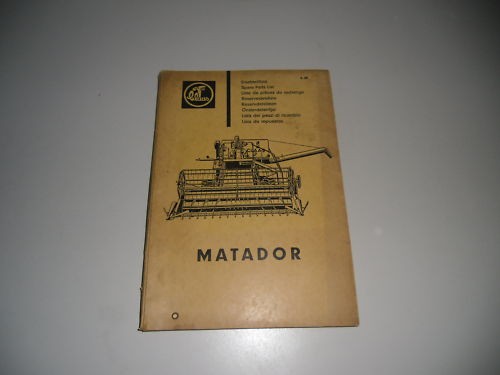 Ersatzteilliste claas matador - claas,