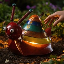 Schnecke Windlicht Gartenfigur