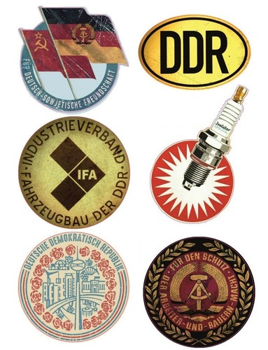 Ddr aufkleber vintage set - ddr,