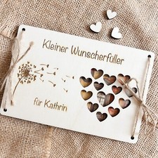 Geldgeschenk Karte aus Holz – Geschenk zum Geburtstag Personalisiert Pusteblume