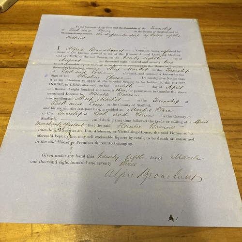 Old staffordshire document - old,
