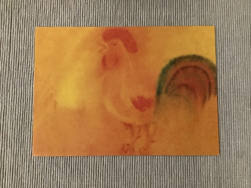 Kunst postkarte hahn tier - kunst, postkarte,