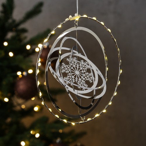 Led kreis mit schneeflocke - mit,